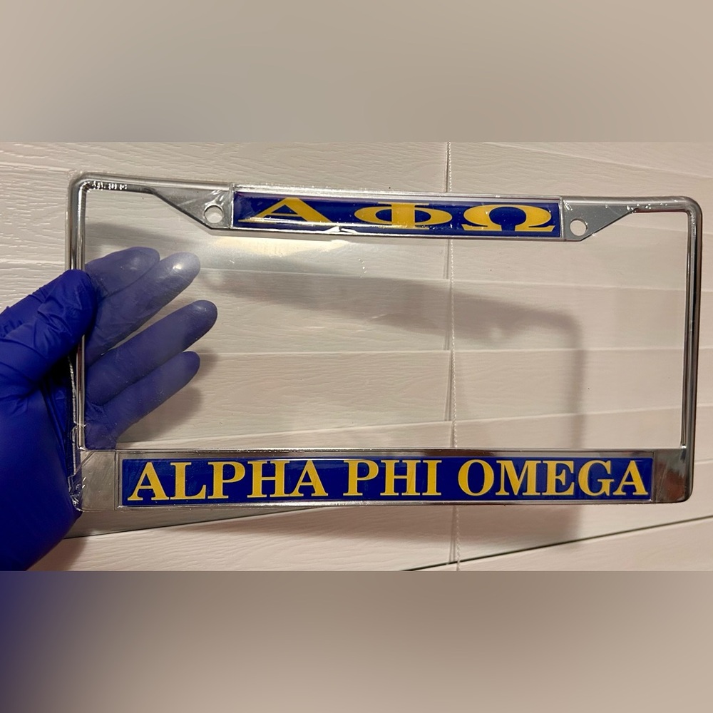 Alpha Phi Omega Service Fraternity car tag cover